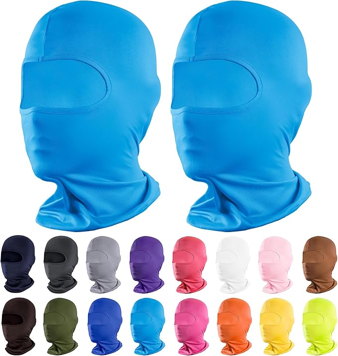Pukavt 2 Pack 3 Hole Winter Knitted Mask, Full Face Cover Ski Mask Warm Balaclava for Skiing, Motorcycle, Snowboard