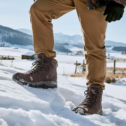 NORTIV 8 Mens Hiking Winter Snow Insulated Waterproof Outdoor Boots