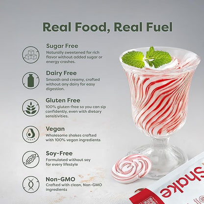 310 Nutrition All-In-One Meal Replacement Shake Powder - Plant-Based Protein Protein Powder with High-Fiber, Probiotics, Digestive Enzymes & Adaptogens - Low Carb Vegan Keto Friendly Superfoods Smoothie - Peppermint Swirl - 28 Servings