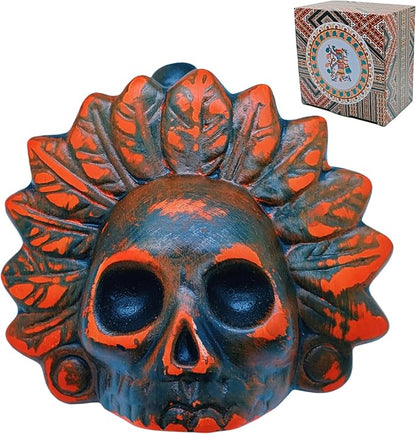 Real Screaming Aztec Death Whistle, Loudest Authentic Terrifying Human Scream Whistle for Sports & Safety At 125+ Decibels, Collectible, Halloween Atmosphere Creation (Bloodthirsty Red)