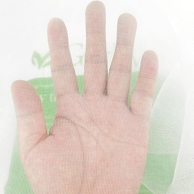 8Ft x 20Ft Mosquito Bug Insect Bird Fine Mesh Net Barrier Hunting Blind Garden Screen Netting for Protect Your Plant Fruits Flower