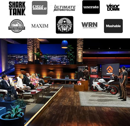 Brake Free Helmet Light - Smart Wireless Motorcycle Lights- Weatherproof LED Motorcycle Helmet Light - Lightweight & Aerodynamic Design - Smart Brake Detection - Single Button Operation - White