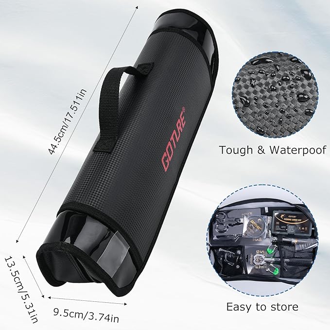 Goture Fishing Rod and Reel Combos,1.8M-2.7M Telescopic Fishing Pole Spinning Reel Line Lures Set with Carrier Bag,Telescopic Rod Kit for Starter Travel Saltwater Freshwater Gear Gift