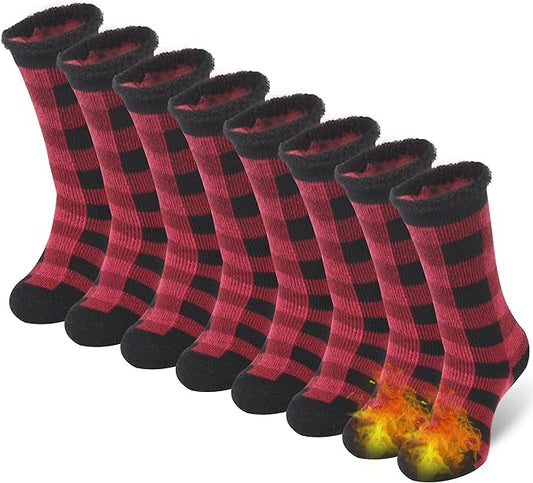 Sunew Warm Thermal Socks 4 Pack, Mens Womens Winter Heated Outdoor Skiing Thermal Socks