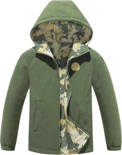 MGEOY Boys Girls Rain Jackets Lightweight Waterproof Hooded Raincoats Windbreakers for Kids 4-14Y