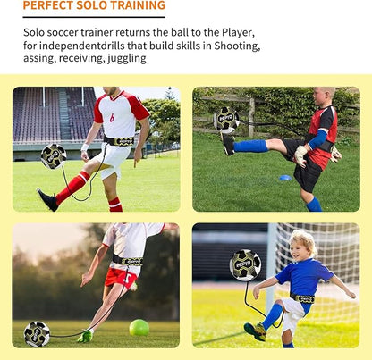 Soccer Agility Training Equipment Set, 12 Rung 20Ft Agility Ladder, 12 Disc Cones, 4 Steel Stakes, Solo Soccer Trainer, Jump Rope - Speed Training Equipment for Soccer Football Basketball