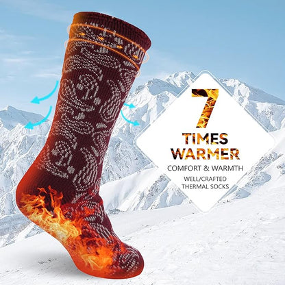 Sunew Warm Thermal Socks 4 Pack, Mens Womens Winter Heated Outdoor Skiing Thermal Socks