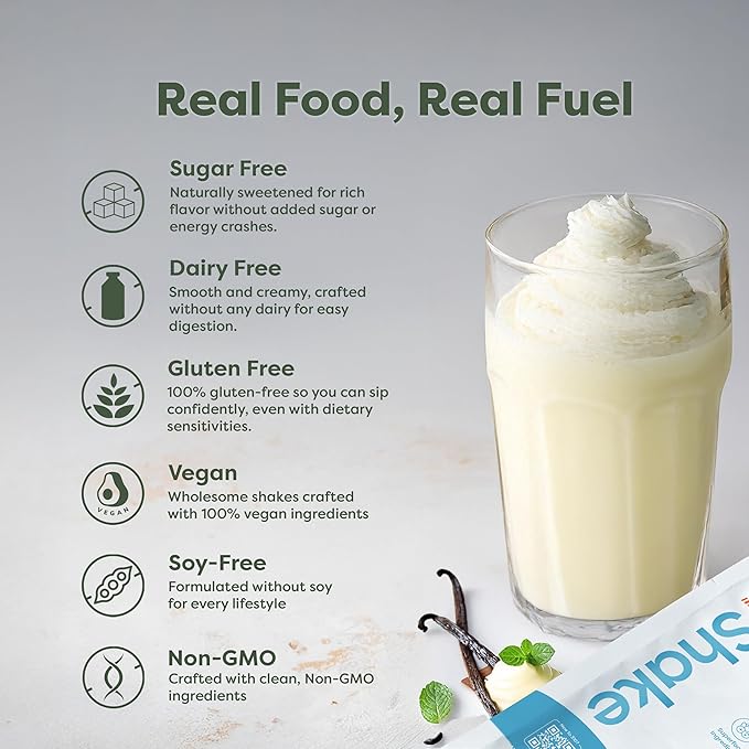 310 Nutrition All-In-One Meal Replacement Shake Powder - Plant-Based Protein Smoothie Blend w/High Fiber, Probiotics & Adaptogens - Low Carb, Vegan, Keto & Paleo Friendly - Vanilla Creme - 14 Srv