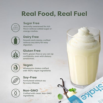 310 Nutrition All-In-One Meal Replacement Shake Powder - Plant-Based Protein Smoothie Blend w/High Fiber, Probiotics & Adaptogens - Low Carb, Vegan, Keto & Paleo Friendly - Vanilla Creme - 14 Srv