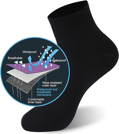 RANDY SUN Waterproof Socks, Unisex Hiking Wading Trail Running Kayaking Crew Socks