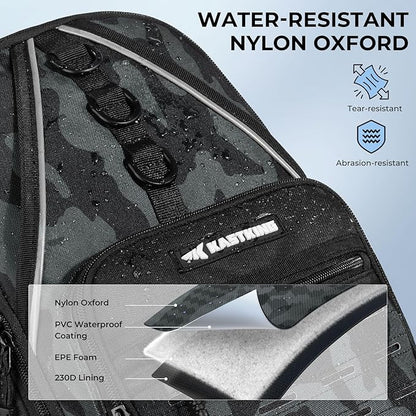 KastKing Karryall Sling Tackle Bag–Fishing Sling Pack,Fishing Backpack With Rod Holder,MOLLE System,Soft Bait & Gear Storage