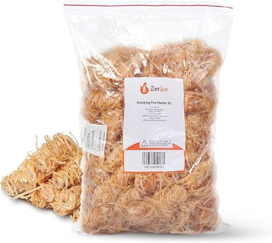 Zorestar Fire Starters for Woodstoves - XXL Pack of 100 Charcoal and Wood Fire Starters for Quick Ignition - Ideal for Campfires, Fireplaces, Grills, Fire Pits - Reliable Outdoor Fire Starter Kit