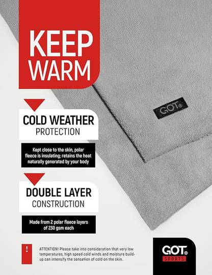 GOT Sports Polar Fleece Neck Warmer - Double-Layer Winter Ski Face Mask - Neck Gaiter Scarf for Skiing, Snowboarding, Running