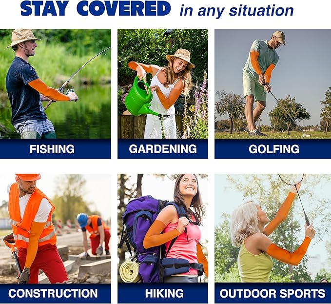 ARMORAY Arm Sleeves for Men or Women - Tattoo Cover Up - Cooling Sports Sleeve for Basketball Golf Football