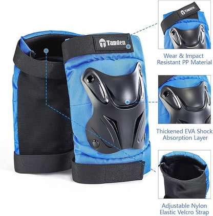 Skating Protective Gear Knee and Elbow Pads Wrist Guards for Roller Skating Skateboarding, Skate Pads Adult Knee Pads