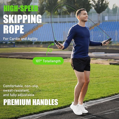 Agility Speed Training Equipment Set, Football Practise Set with 20ft Agility Ladder, 12 Cones, 4 Adjustable Hurdles, Jump Rope, Parachute, for Basketball, Soccer, Football, Kids, Youth, Adults