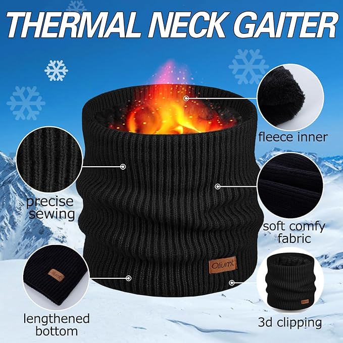 Neck Warmer for men,Winter Neck Gaiters Face Scarf Women Windproof Warm Fleece Scarves Gaiter for Cold Weather