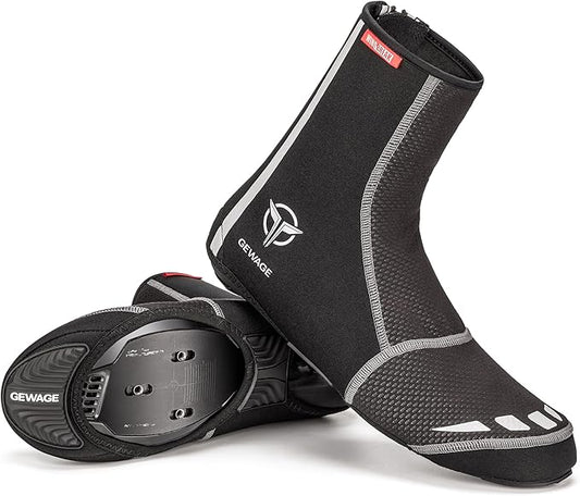 GEWAGE Cycling Shoe Covers -Warm Bike Shoe Covers - Windproof Mountain Road Cycling Overshoes - Cycling Shoe Cover for Men Women