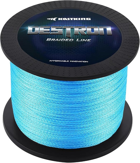 KastKing Destron Braided Fishing Line, Highly Abrasion Resistant, Improved Knot Strength, Ultra-Thin Diameter Superline, Zero Stretch & Memory, CFT “Color Fast Technology”, 75% Thinner Than Mono