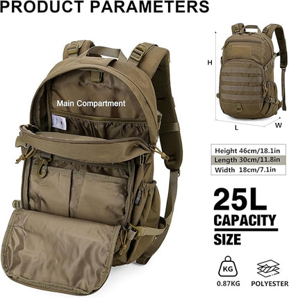 Mardingtop Military Tactical Backpack 25L Molle Hiking Backpack for Backpacking,Cycling and Biking