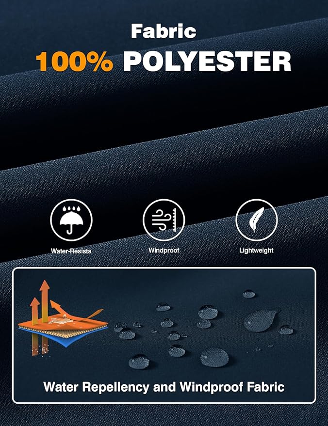 TBMPOY Men's Lightweight Bomber Jackets Light Windbreaker Casual Stylish Fall Golf Zip Up Dress Business Varsity