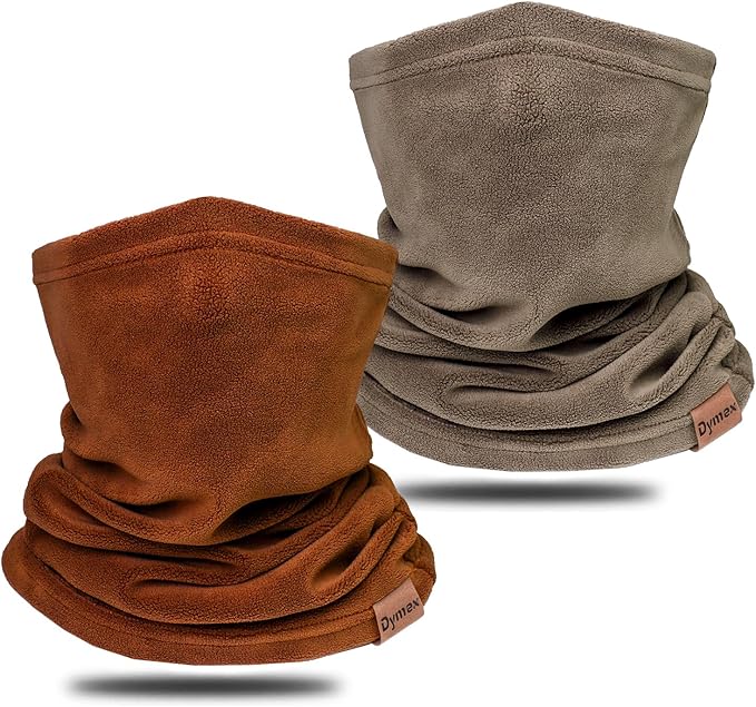 Neck Warmer Winter Neck Gaiter Face Mask Balaclavas for Women Men, Soft Fleece Face Cover Mask for Skiing Motorcycle-2 Pack