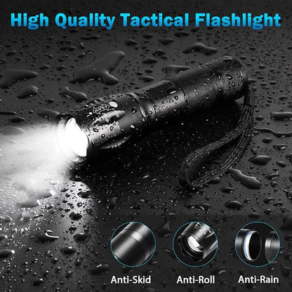 12Pack LED Flashlights High Lumens, 5Mode Tactical Flashlight for Home, Small Flashlights Powerful, Pocket Flashlight Battery Powered, Adjustable Torch Light, Mini Flash Light for Emergencies Camping