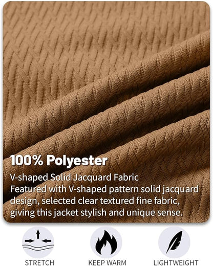 Mens Casual Jacket Loose Fit Lightweight Jacket Varsity Bomber Jacket with Zipper