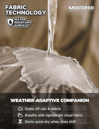 Moosehill Men's-Hiking-Pants Convertible Quick-Dry Water-Resistant Lightweight Zip-Off Outdoor with 5 Deep Pockets