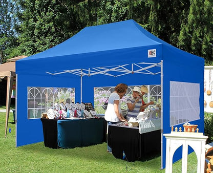 ABCCANOPY Outdoor Winter Gazebo 10x15, Premium Instant Pop Up Canopy Tent with Elegant Church Window,Snow and Rain Protection, Bonus Wheeled Bag,Royal Blue