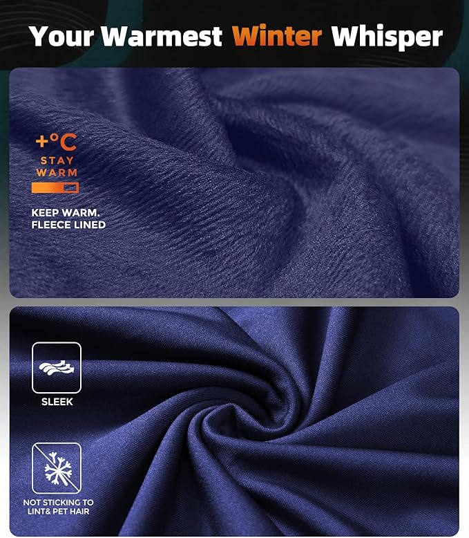 CL convallaria Mens Thermal Underwear Set with Fly Long Johns Base Layer Winter Hunting Gear Sport Top and Bottom