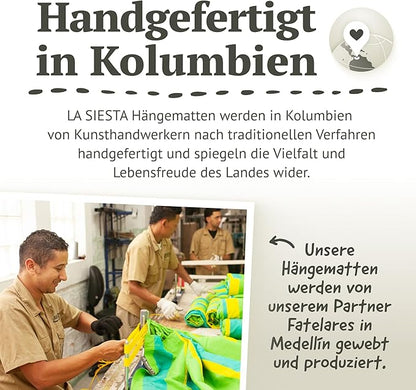 LA SIESTA Brisa Classic Hammock, Handmade, Weather-Resistant, Tear-Resistant Hammock for Indoor & Outdoor Relaxation, Size-King - Toucan