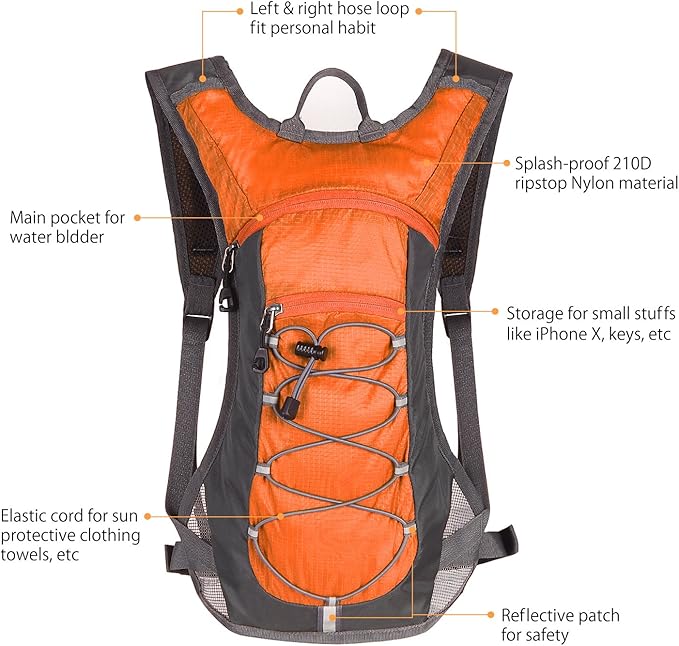 Unigear Hydration Pack Backpack with 70 oz 2L Water Bladder for Running, Hiking, Cycling, Climbing, Camping, Biking