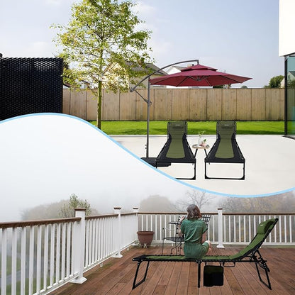 Oversized Padded Outdoor Folding Lounge Chair for Adults 330Ibs Patio Chaise Lounge for Outside 5-Position Adjustable Reclining Beach Chair with Pillow Pocket