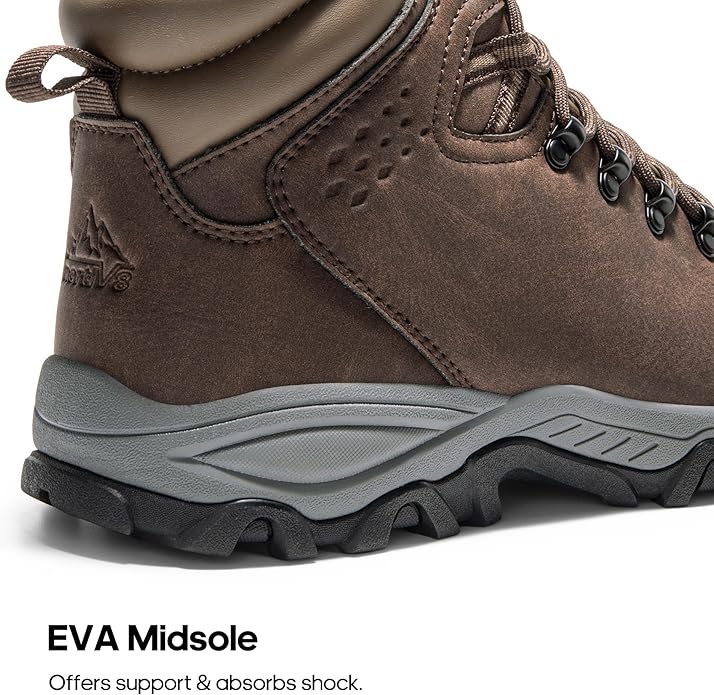 NORTIV 8 Mens Hiking Winter Snow Insulated Waterproof Outdoor Boots