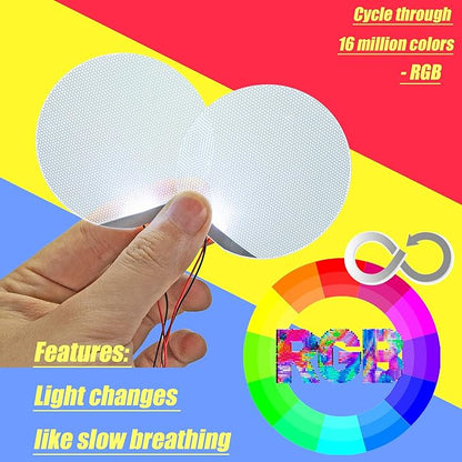 [ Round ] RGB Star-Lord Decorations led Light Flexible Helmet Lights Cosplay DIY kit RGB Superhero for Men Gifts