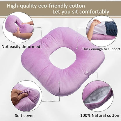Donut Pillow for Tailbone Pain Relief, Wheelchair Cushion for Hemorrhoids and Bed Sores, Pregnancy, Donut Pillow Suitable for Office, Long Travel, Car and Home Sofa