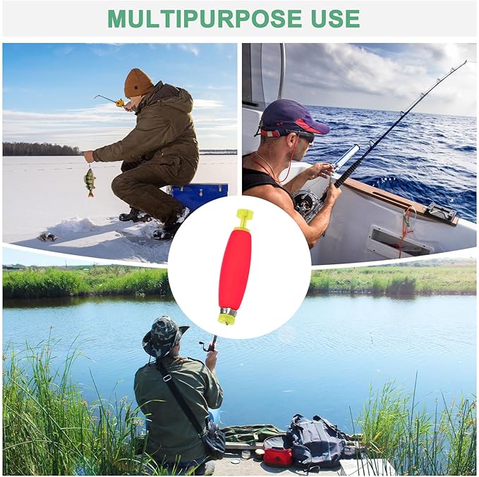 Fishing Bobbers Floats, EVA Foam Weighted Bobbers for Crappie/Bluegill/Trout Bass/Catfish, Clip-on Floats Slip Corks