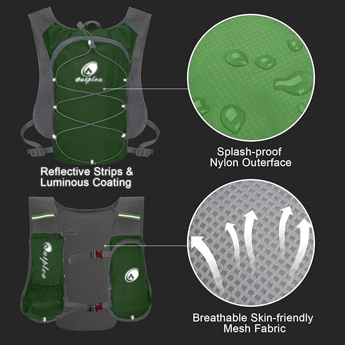 Small Lightweight Hydration Backpack with 2L Water Bladder for Race, Lightweight Running Water Vest for Hiking