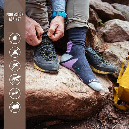 Craghoppers Adult Insect Shield Adventure Pro Sock | Insect Protection for Travel, Hiking and Outdoors