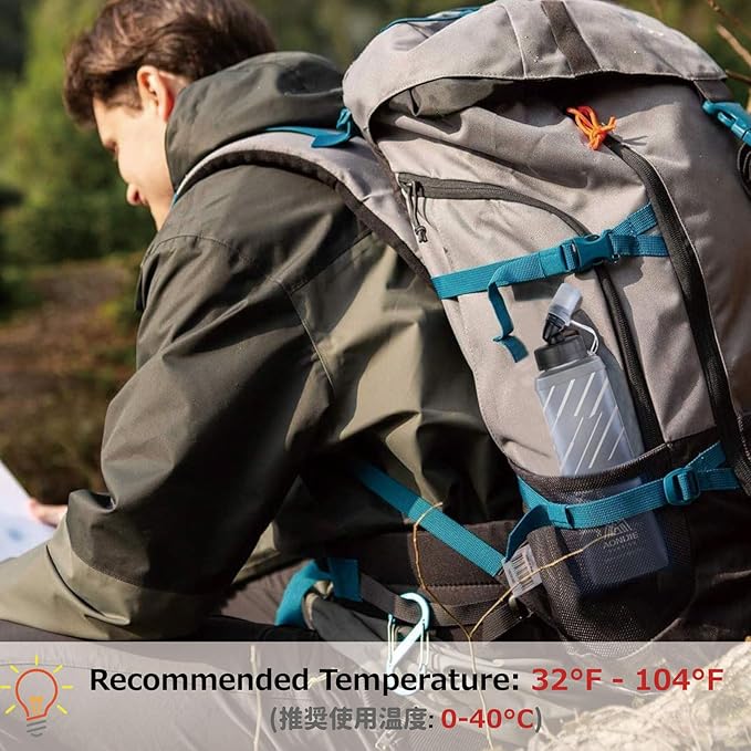 Azarxis TPU Soft Flask Collapsible Water Bottles BPA-Free 250ml 350ml 500ml 600ml for Hydration Vest Pack Running Hiking Cycling Climbing