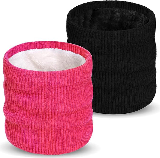 Winter Knitted Neck Gaiter For Men and Women Fleece Neck Warmer Windproof Face Mask for Cold Weather Gifts