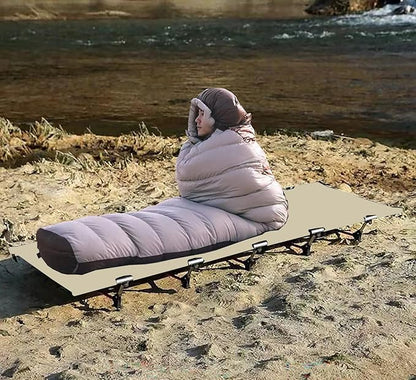 Camping Cot, Ultralight Folding Backpacking Cot, Outdoor Bed Tent Cot, Portable Camping Bed for Adults Lightweight cot Hiking Travel Home (Beiges,Red)