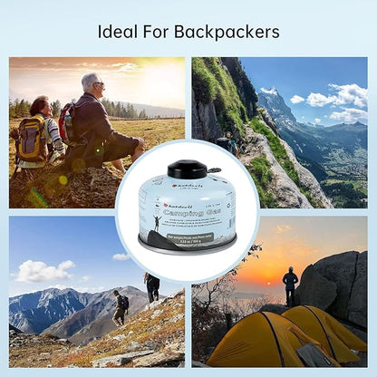 Hotdevil Isobutane Fuel Canister 100 Gram Camping Stove Fuel Butane Propane Blend Camping Fuel Gas Canister Backpacking Fuel Light-weight Compact Camping Fuel Mini Propane Tanks Camp Stove Fuel 3.53oz