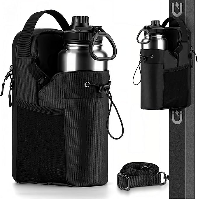 Magnetic Gym Bag,Water Bottle Carrier Holder,Handbag，Multifunctional Adjustable Crossbody Bag,Mobile Phone Personal Belongings Storage, Gym item Storage Bags