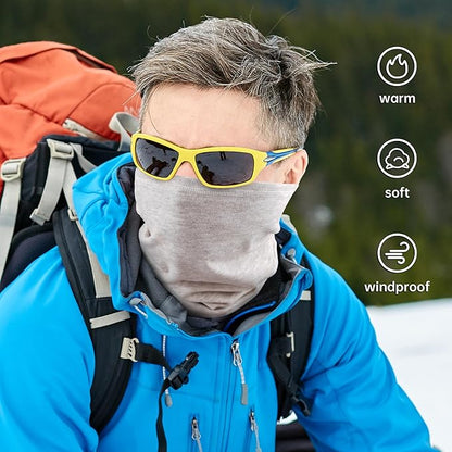 Winter Neck Gaiter Warmer, Soft Fleece Face Mask Scarf for Cold Weather Skiing Cycling Outdoor Sports