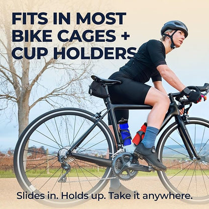 Rolling Sands USA Made 24 oz Sports Squeeze Water Bottles, 3 Pack, BPA-Free, Easy Drink One Way Flow Valve, Fits Most Bike Cages, Dishwasher Safe, Durable, Reusable and Lightweight, Red