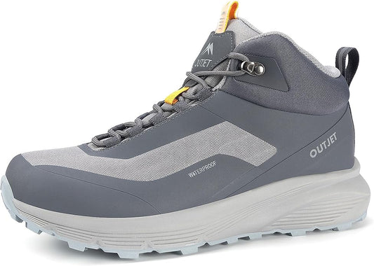 Men's Waterproof Hiking Boots Lightweight Comfortable Breathable Outdoor All-Terrain Trekking Ankle Boots