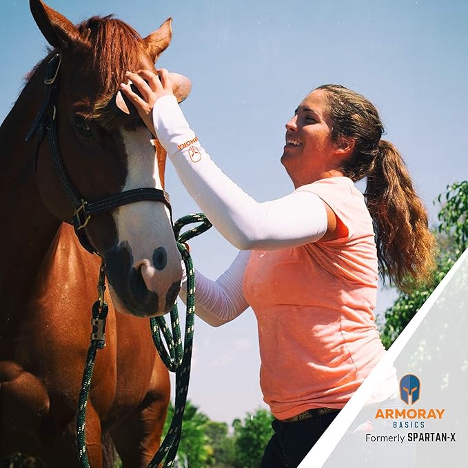 ARMORAY Arm Sleeves for Men or Women - Tattoo Cover Up - Cooling Sports Sleeve for Basketball Golf Football