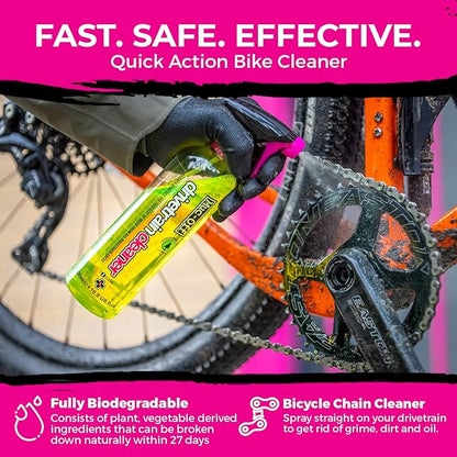 Muc-Off Bio Drivetrain Cleaner | Effective Biodegradable Bicycle Chain Cleaner and Degreaser Spray | Suitable for All Types of Bike